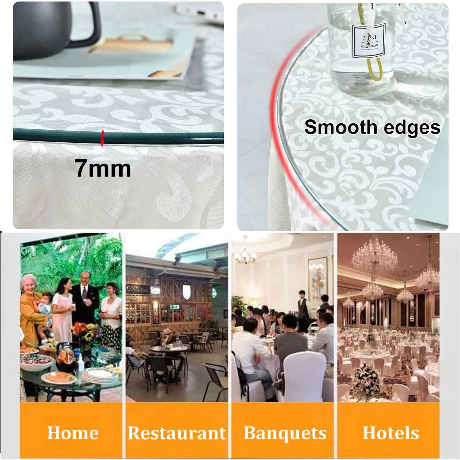 23"31" Glass Lazy Susan Turntable Dining Table Centerpiece Large Serving Plate E 5 thumbnail image