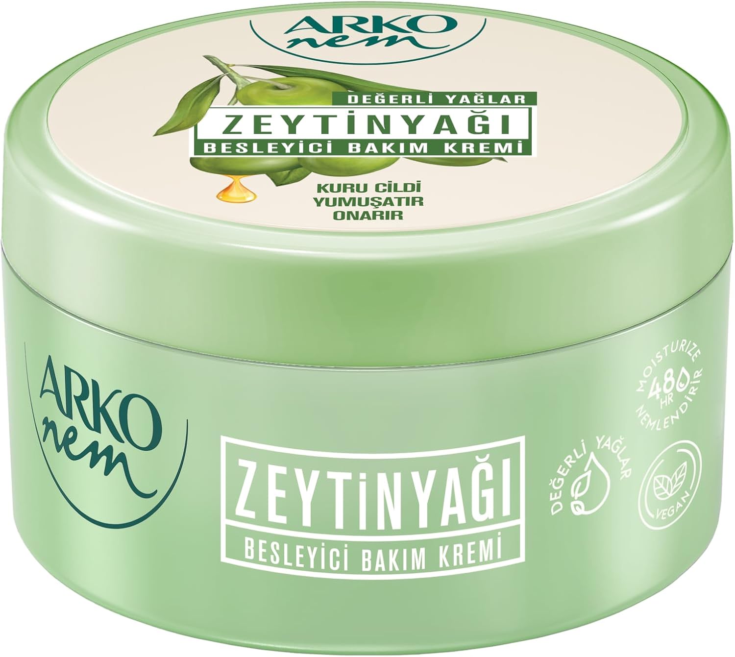 Arko Nem Değerli Yağlar Zeytinyağlı Nemlendirici Krem, 250 ml