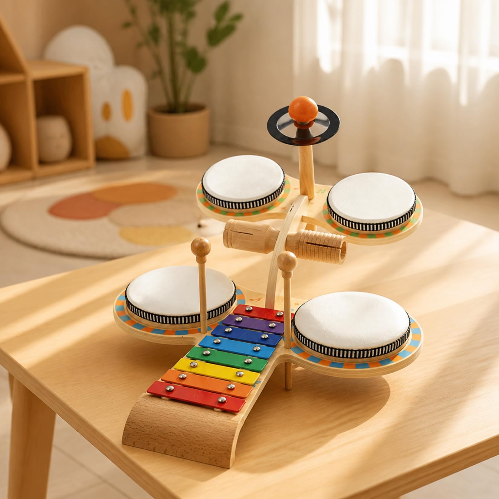 Xylophone Multifonction | en Bois, J Percuion Xylophone, Non Toxique, pr Crèche , Style A