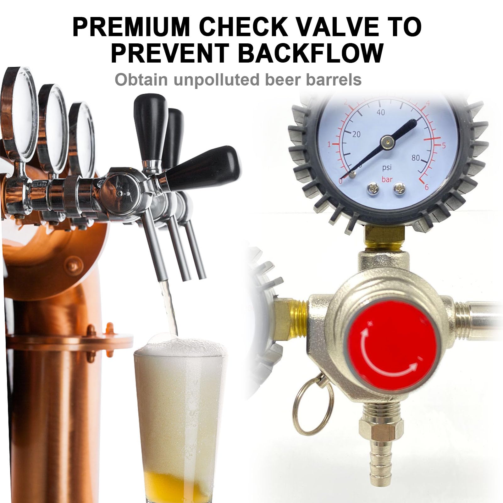 Drukregelaar, CO2 Drukmeter - voor bier en AFG, tapsysteem 3 en 7 bar Drukregelaar, CO2 Drukmeter - voor bier en AFG, tapsysteem 3 en 7 bar