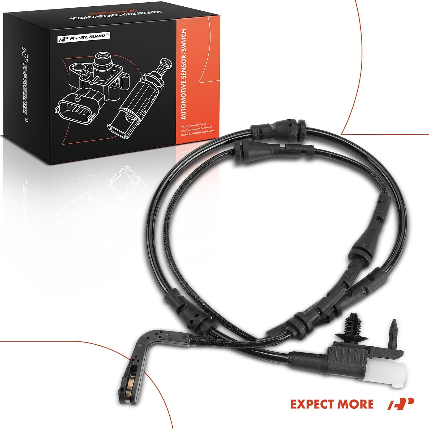A-Premium Rear Driver or Passenger Brake Pad Wear Sensor Compatible with Land Rover Discovery Sport 2015 2016 2017 - Replace# LR061394, LR072544