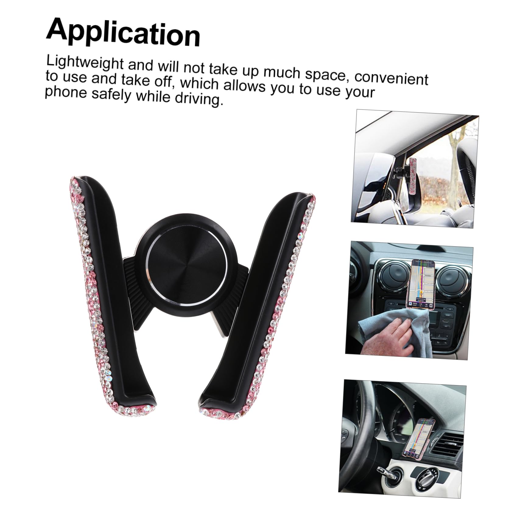 DOITOOL 3 Soportes para Teléfono de Coche con Cristales Y de Imitación Fáciles de Montar con Una Sola La Rejilla de Ventilación.