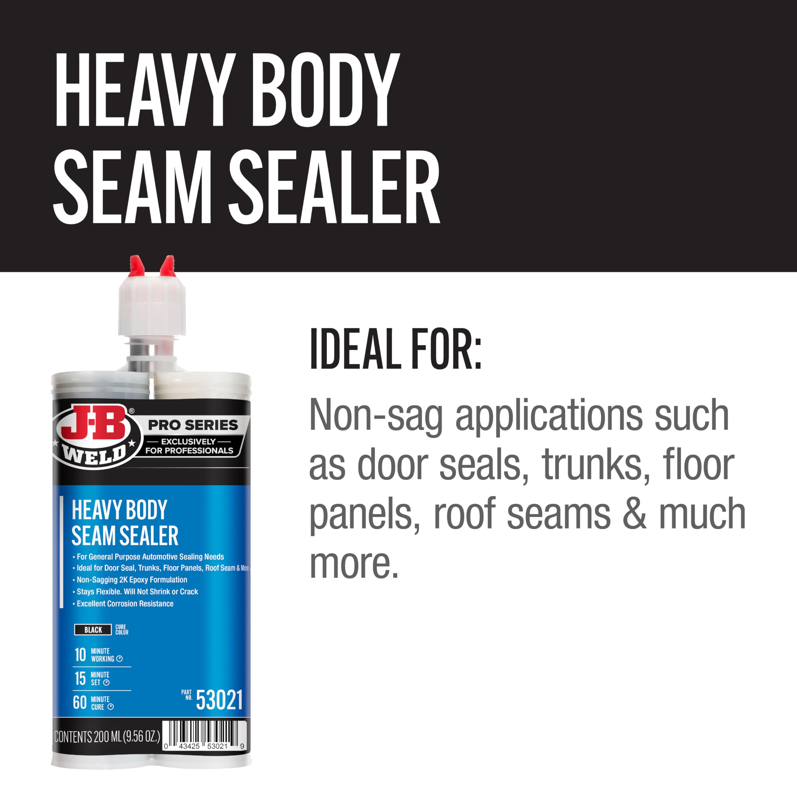 J-B Weld Scellant pour joints lourds – 200 ml – 2 mélangeurs inclus