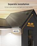 SUPERDANNY Solar Outside Lights with Motion Sensor, 113 Bright LEDs 7000K, Outdoor Flood Lights Dusk to Dawn with 16ft Cable IP65 Waterproof, Security Light for Front Porch, Garage, Side Yard-2 Pack