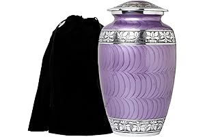 Elegant Ashes Urn for Adult Female - Handcrafted Floral Cremation Urn Keepsake