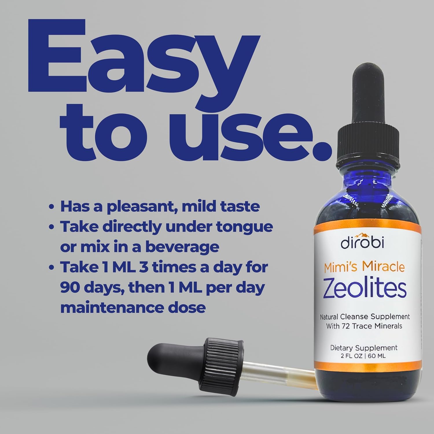 Mimi's Miracle Zeolites: Heavy Metal Detox Zeolite Supplement Drops with 70 Trace Minerals for Adults & Kids - Supports Cell Restoration, Immune & Digestive Tract Health (4 oz Bottle, 60 Day Supply) - Image 3