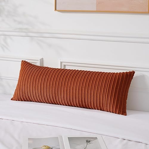 Miniatura 535 de UGASA - Juego de 2 fundas de almohada de terciopelo a rayas, funda decorativa para cojín con cremallera oculta para el hogar, sofá, dormitorio,