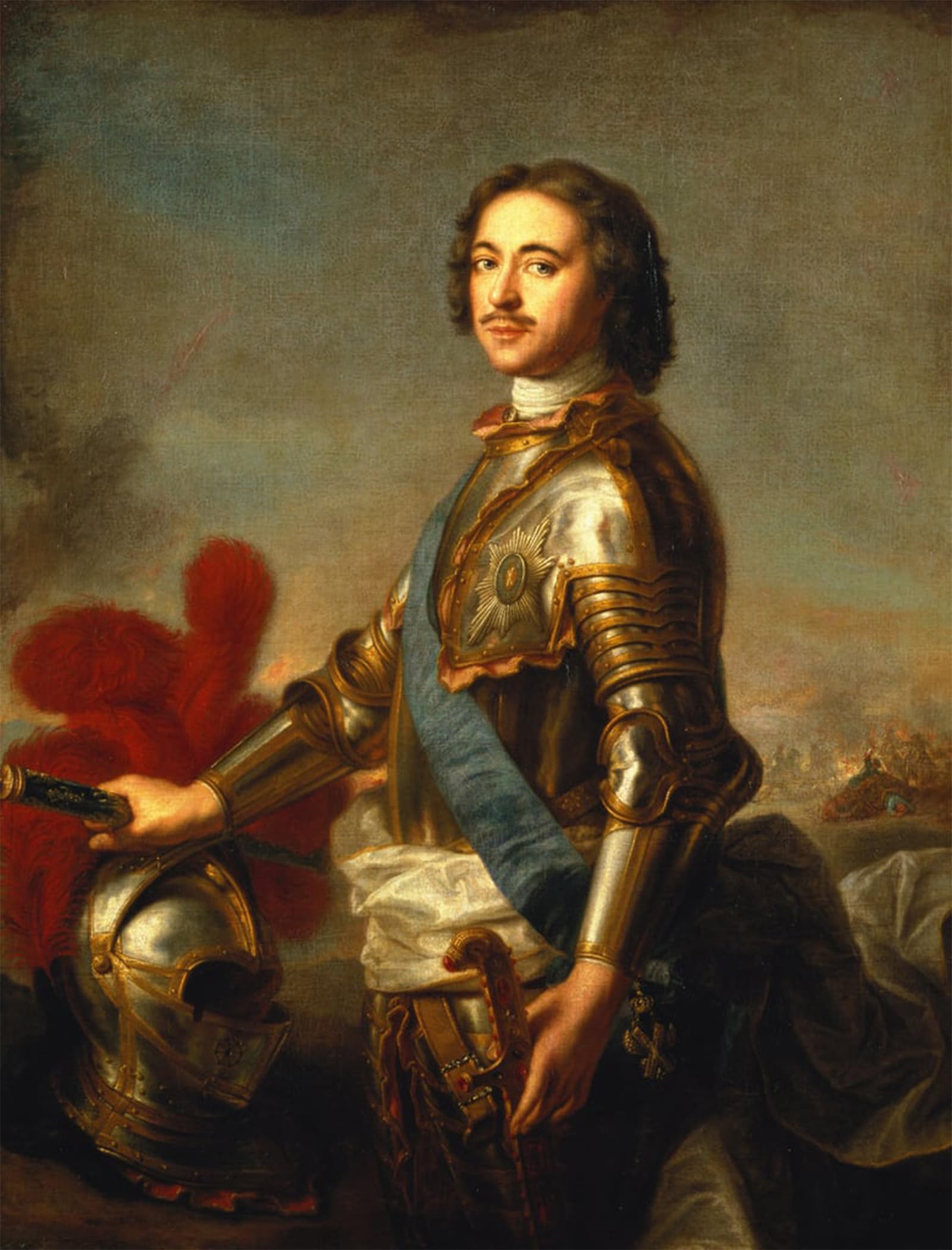 SERENDIPITP Vintage Picture Print on Canvas Wall Art Poster Portrait of Peter I or Peter the Great by Jean Marc Nattier Artwork Print Poster for Wall Decor 60x90cm