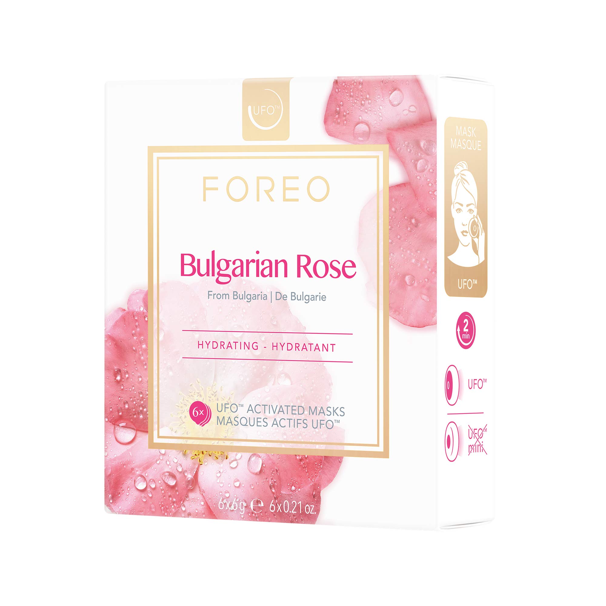 FOREO UFO Activated Mask Treatment for Anti-Aging, Bulgarian Rose, 0.21 Ounce (Pack of 6)