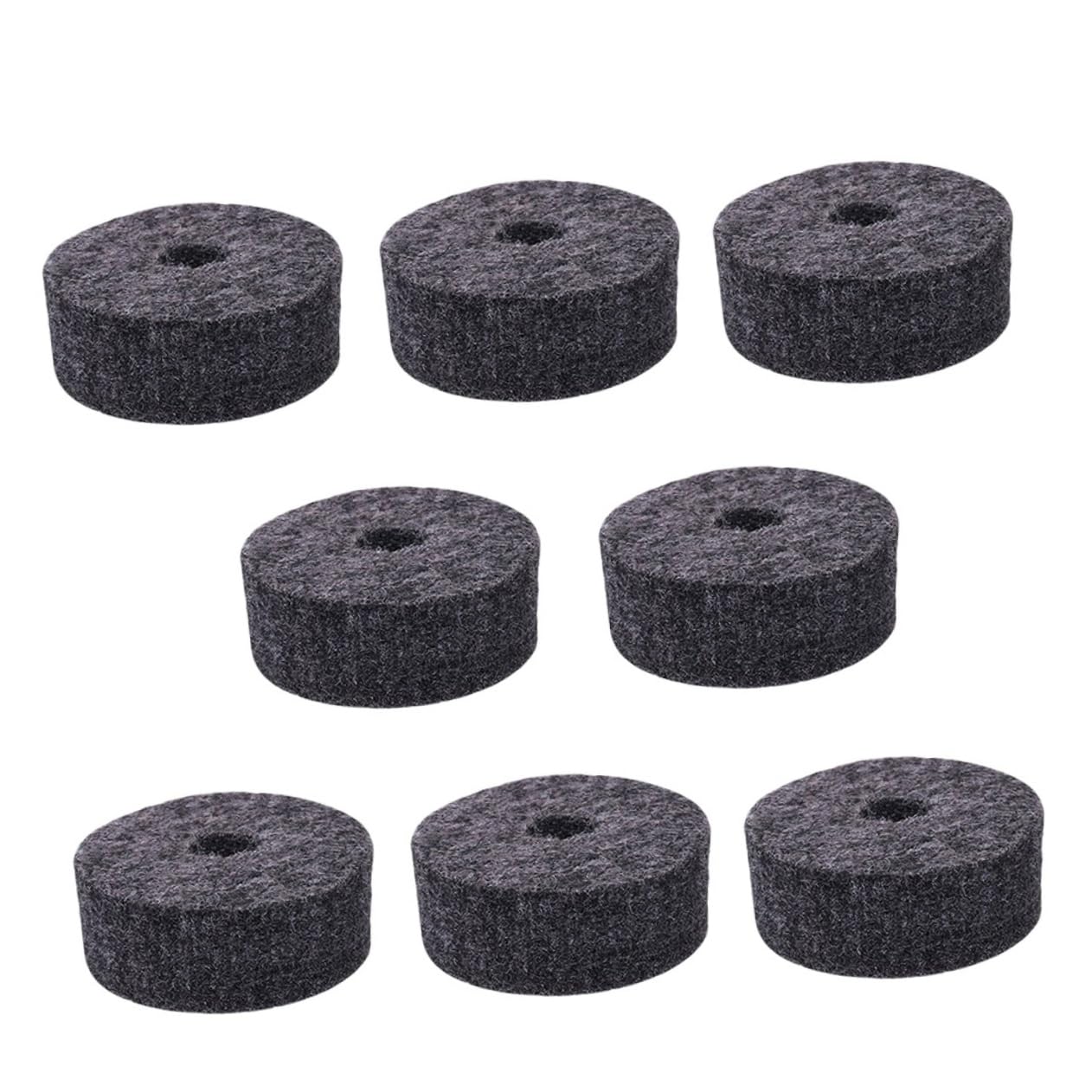 ibasenice Drum Accessories 8 Pack Felt Washers for Bass Drum Pad Cymbal Stand (grey)