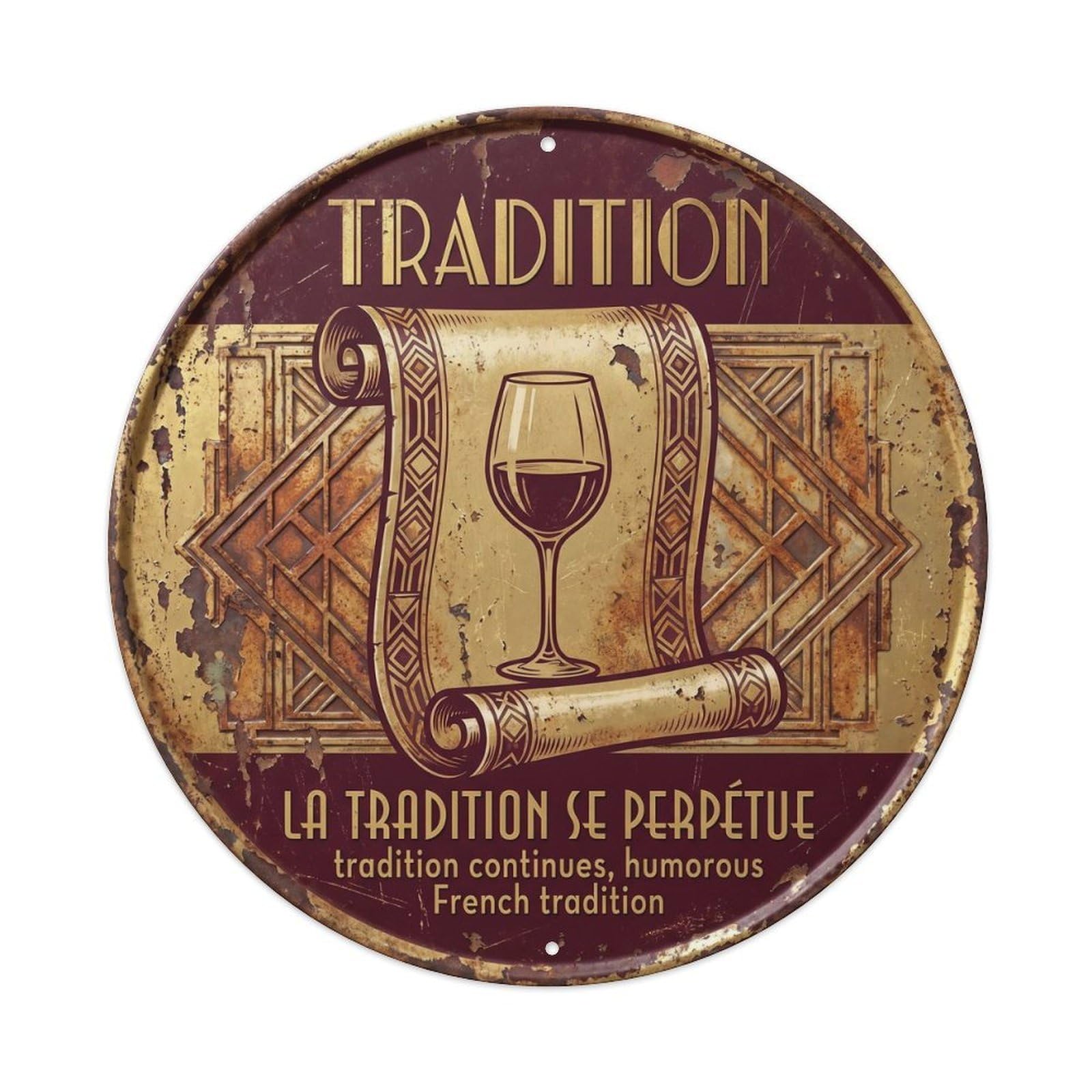 Tradition Humorous Lounge Tradition Metal Tin Sign