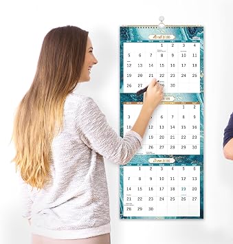 2024-2025 Wall Calendar - 3-Month Display Vertical Calendar 2024-2025, April 2024 - July 2025, 2024-2025 Calendar, 11 x 26, Large, Lay- Flat, Perfect for Your Busy Schedule