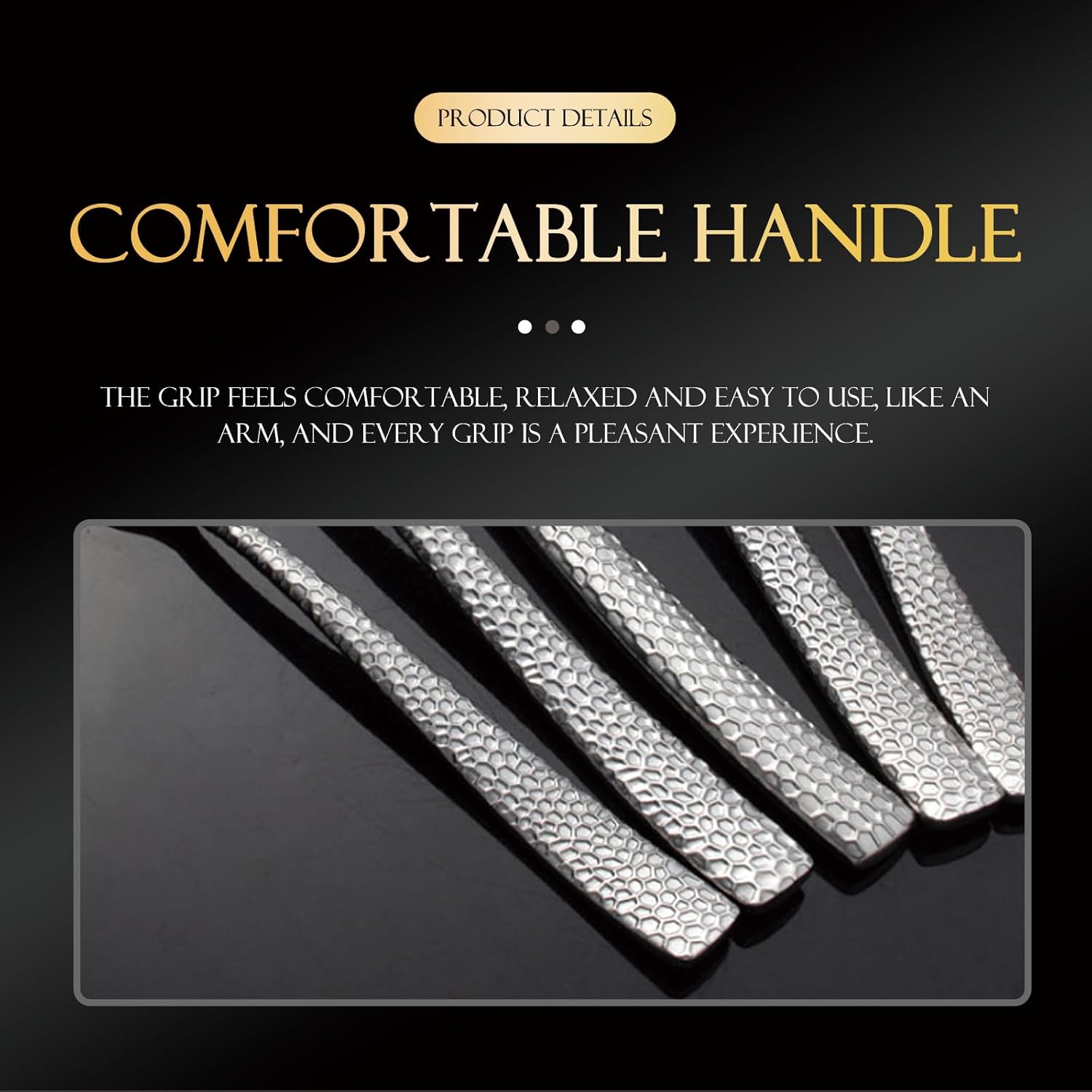 40-Piece Silverware Set Service for 8 - Thick Hammer Handle Flatware, 18/8 Stainless Steel Tableware, Dishwasher Safe/Daily Home Use Cutlery Set ﻿ (40-Piece for 8)