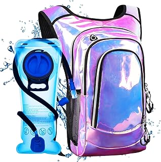 Hydration Pack, Hydration Backpack with 2L Hydration Bladder, Festival Essential Water Backpack, Lightweight Hydration Bag Hydropack Hydro for Running, Biking, Music Festival Gear, Rave