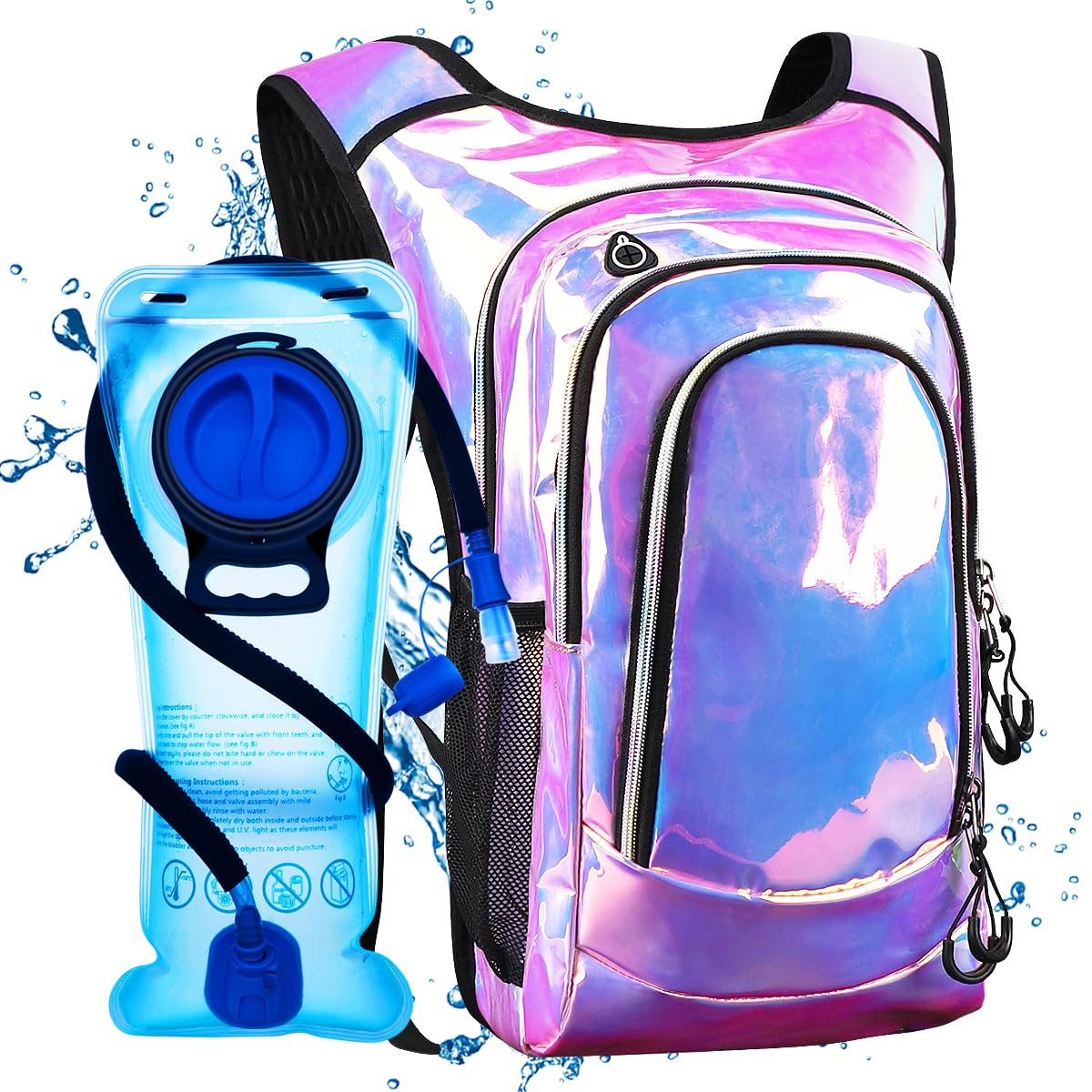 Hydration Pack, Hydration Backpack with 2L Hydration Bladder, Festival Essential Water Ba…