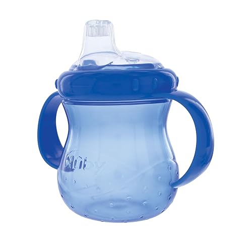 Miniatura 4 de Nuby Vaso de plástico con dos asas antiderrames con boquilla suave, 10 onzas, los colores pueden variar