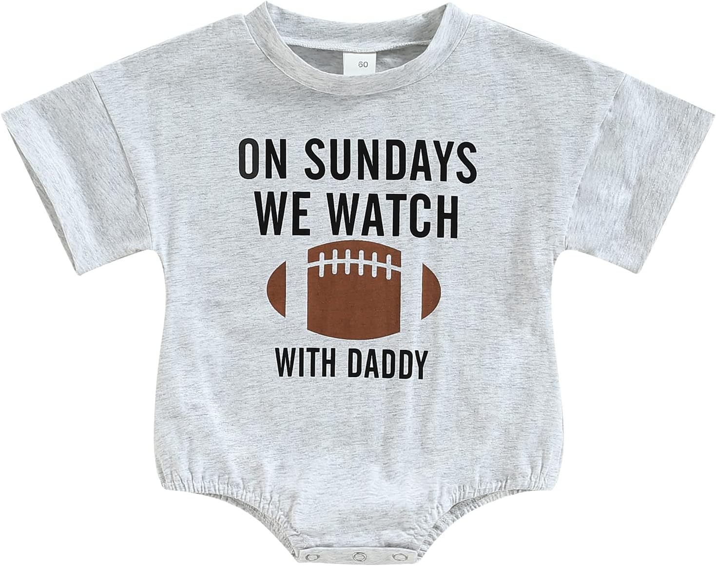 Newborn Infant Baby Boy Girl On Sundays We Watch Football with Daddy Bodysuit Funny Summer Romper