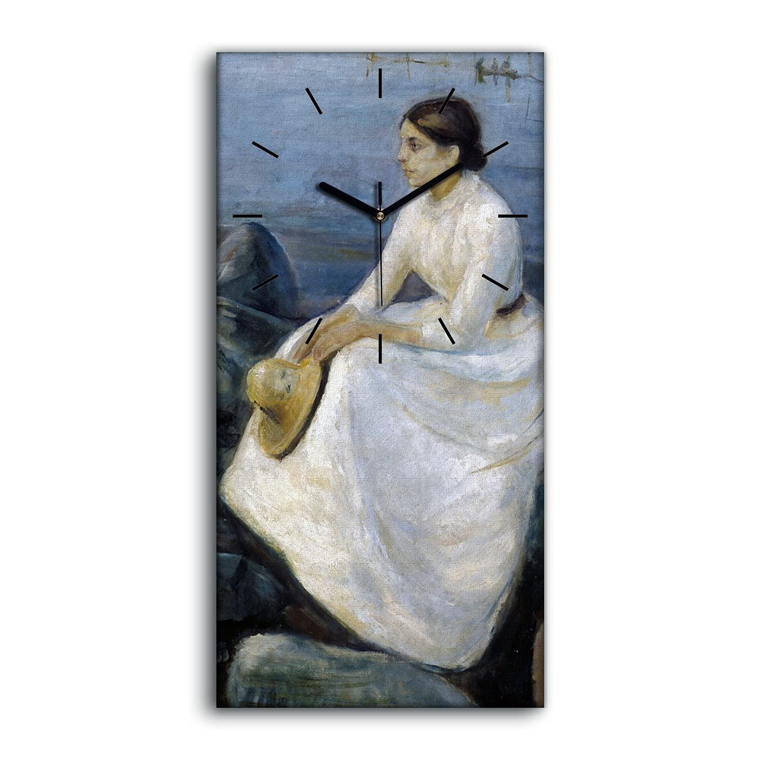 Horloge sur toile plage calme pour une décoration de chambre zen