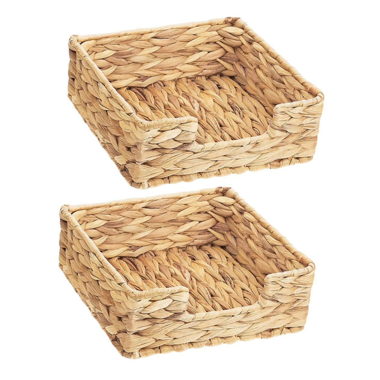 Porte serviettes rotin tissé carré organiseur polyvalent lavable table cuisine