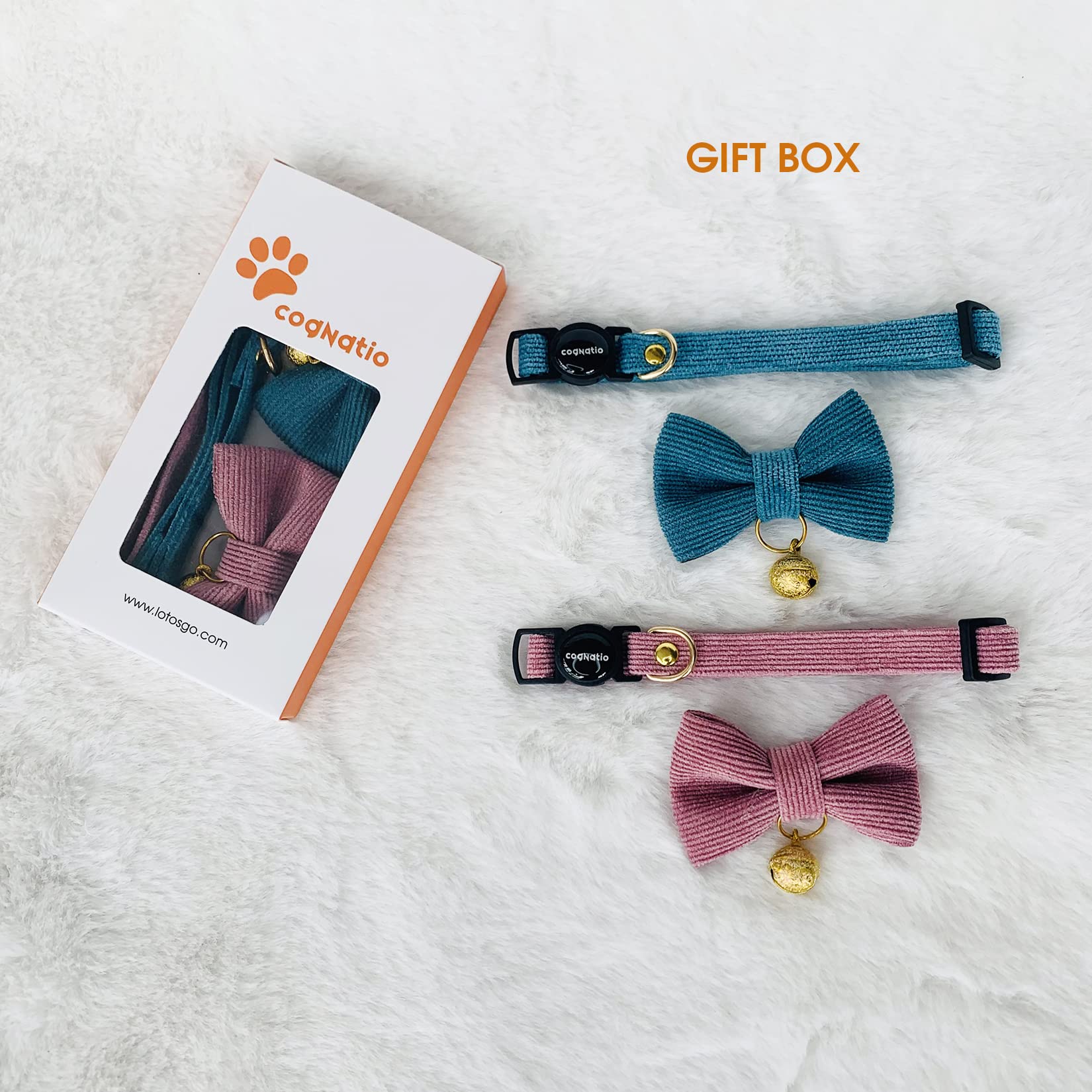 Katzenhalsband Mit Fliege & Glocke – 2er-Set, Verstellbar Von 19,8-32,5 Cm, Thanksgiving-Design