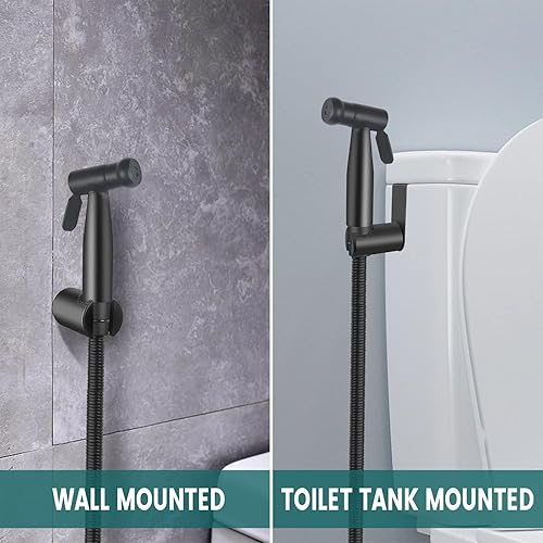 Miniatura 4 de Pulverizador de bidé de mano para inodoro, juego de rociador de bidé de baño de acero inoxidable con manguera antifugas y 2 presiones de agua,