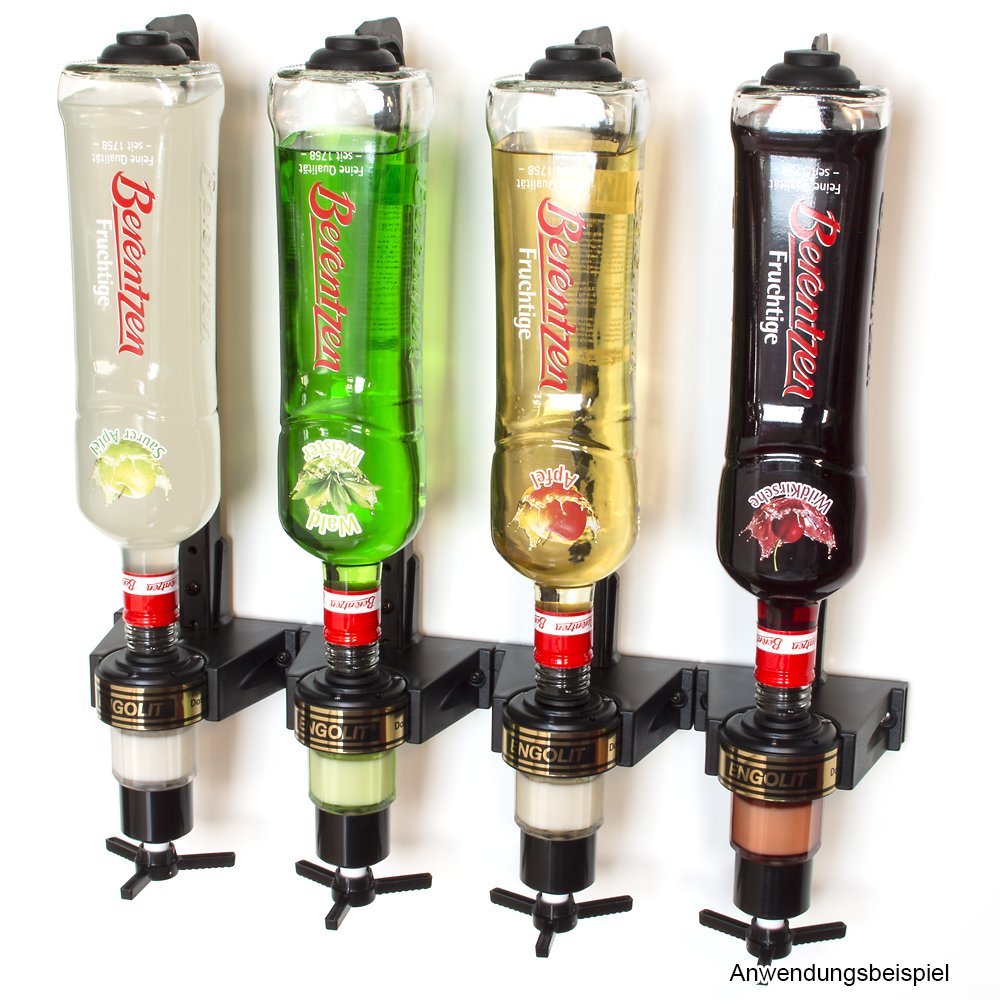 getgastro® Schnapspistole für 2cl mit Zählwerk mit Ventilsystem für eine exakte Dosierung – präziser Flaschenverschluss mit Portionierer – für alle Getränke geeignet