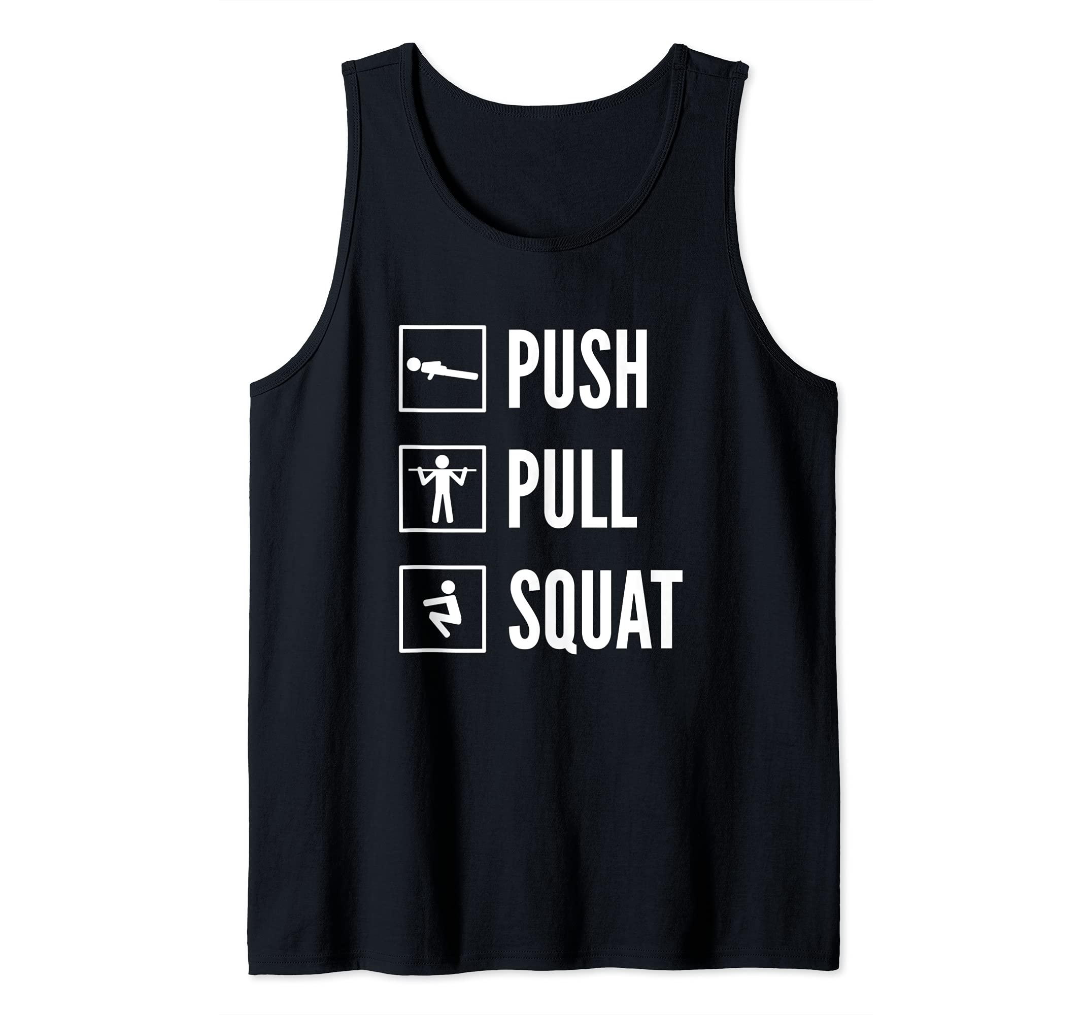 PUSH PULL SQUAT Calisthenics & Bodyweight Training Design Tank Top