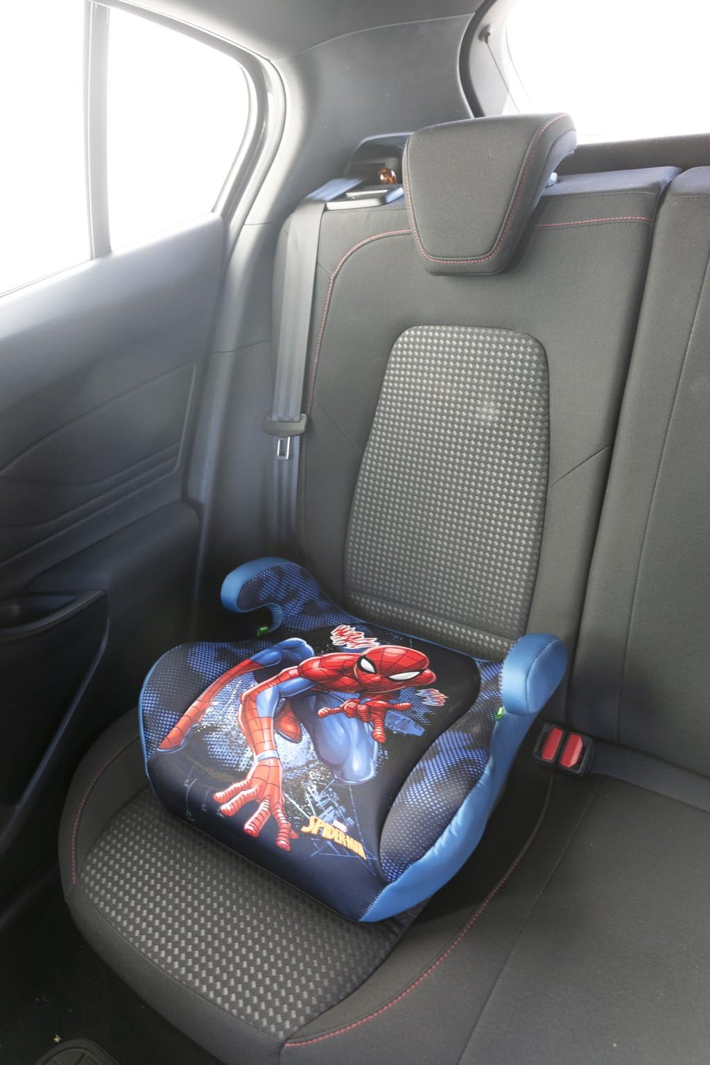 Asiento trasero infantil Marvel Spiderman i-Size ECE R129 ISOFIX, 12-150 cm, 22-36 kg, 6-12 años, grupo 3, fácil de transportar, extraíble y lavable