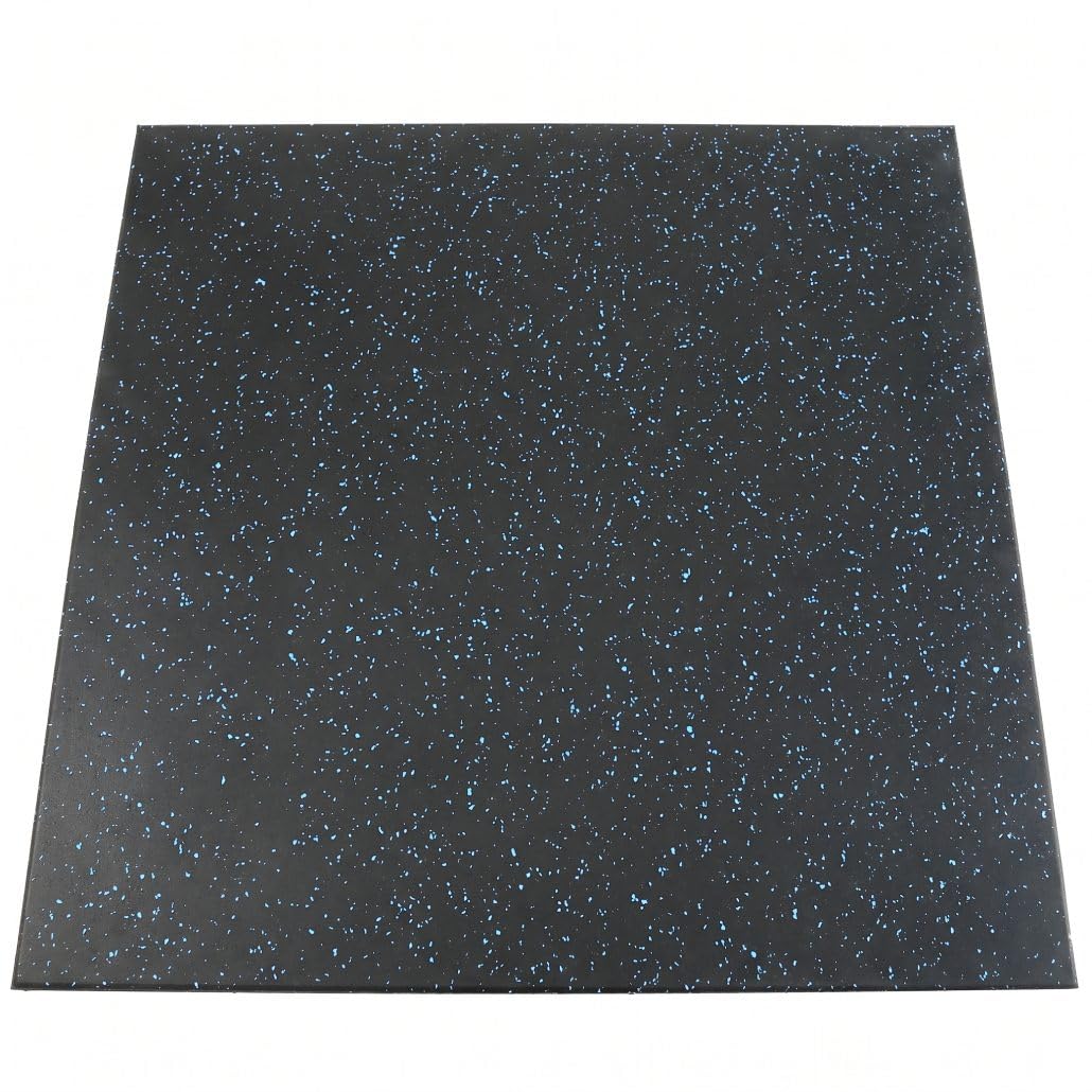 Suelo Gimnasio Gym Active 1000x1000 mm, Losetas de Caucho con 20% EPDM, 15/20 mm, Pavimento Deportivo para Pesas y Fitness (EDPM Azul, Grosor 20 mm)