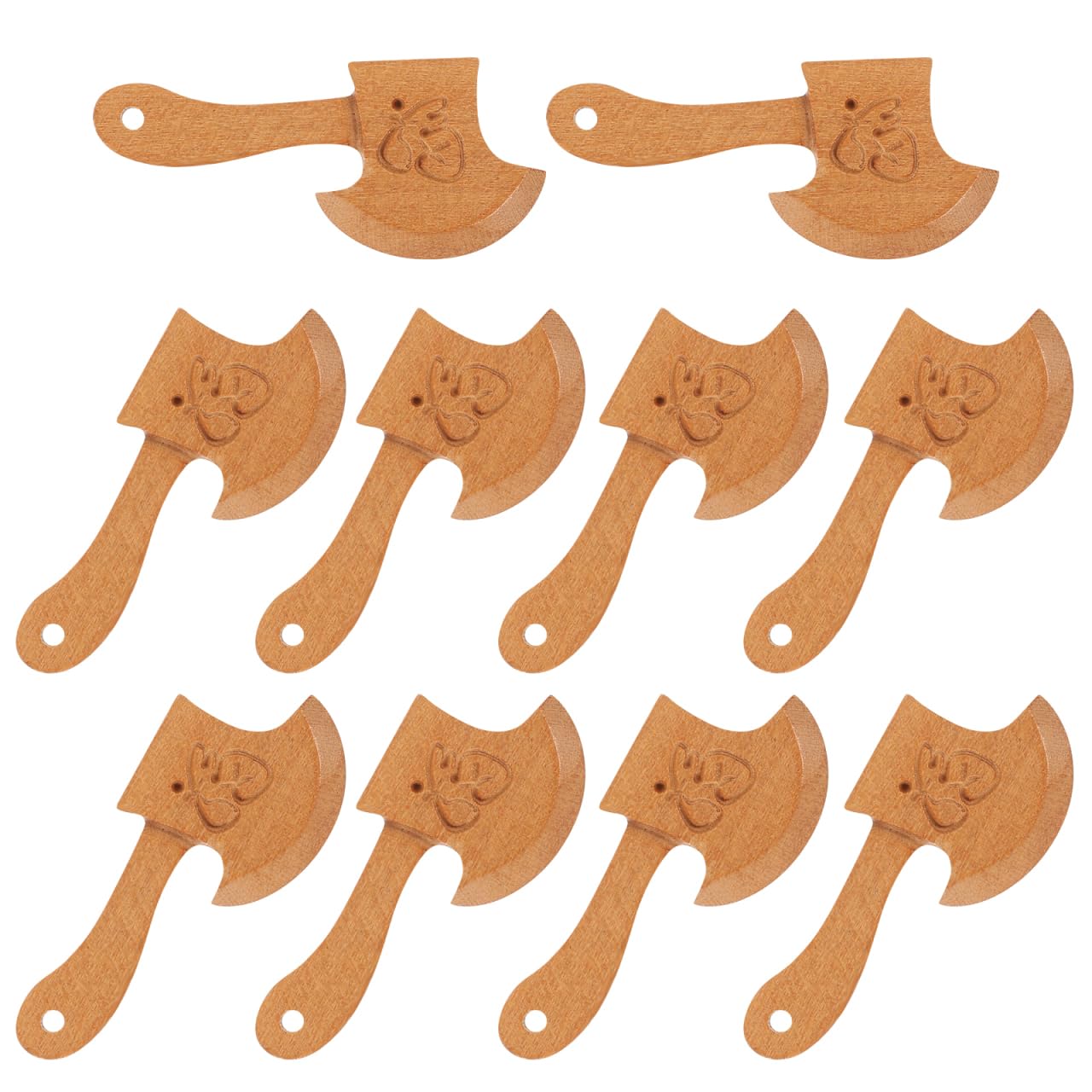 VOSAREA Pcs Mini Wooden Hatchet Decor Engraved Ornament for Home Festive Desktop Garden Decoration
