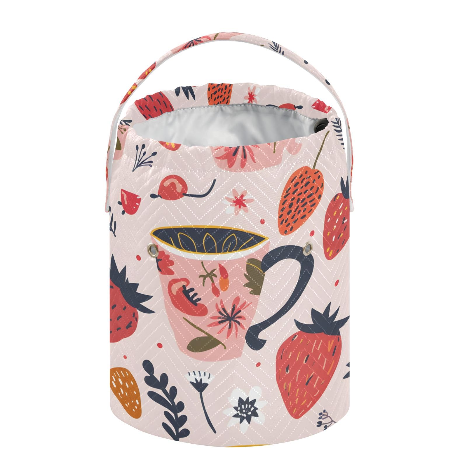 Yarn Storage Bag Small Crochet Bag Knitting Bag Organizer Cup Strawberry Yarn Bags for Crocheting Basket