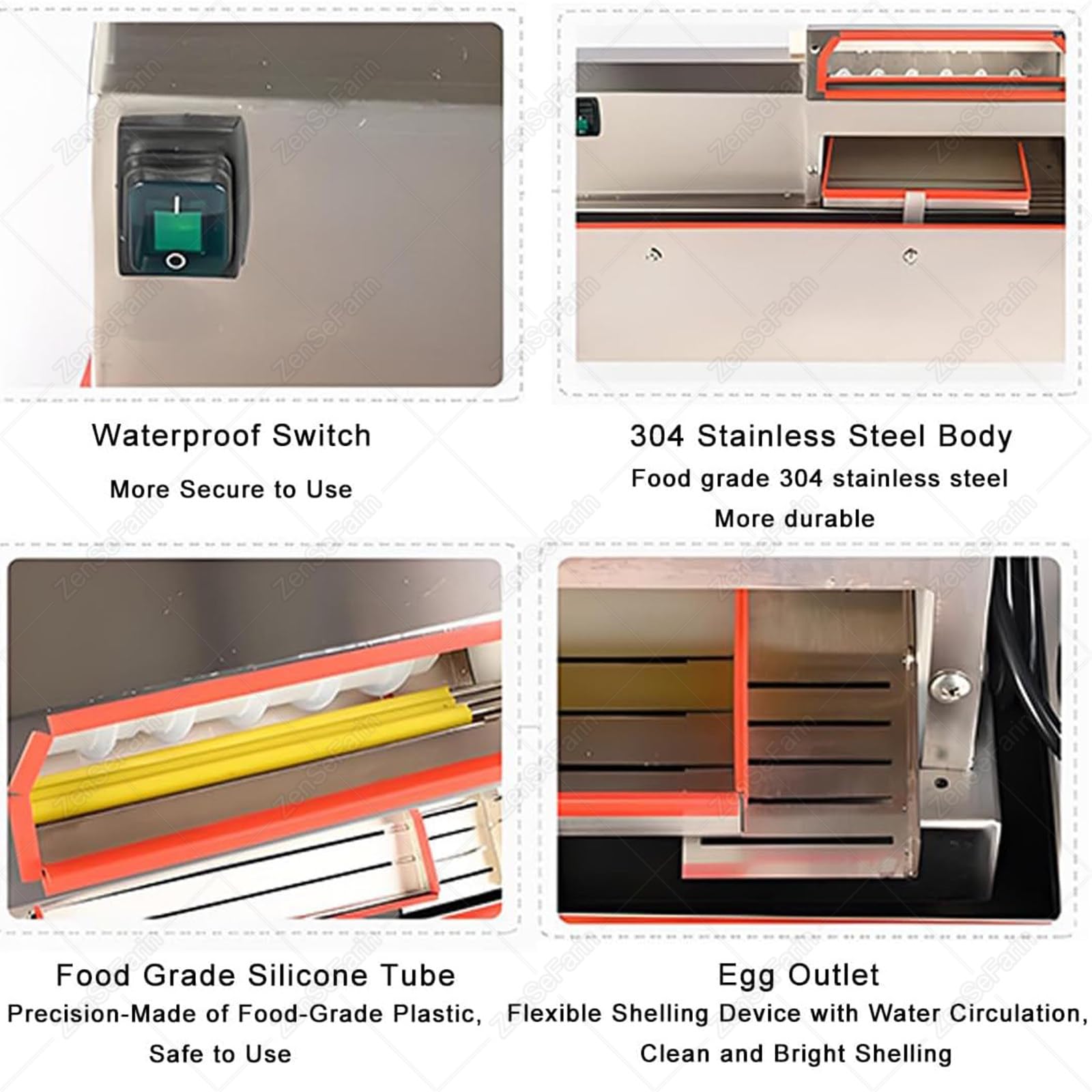 Máquina eléctrica para descascarillar huevos de codorniz, diseño compacto con spray de agua automático para pelar fácilmente pájaros y huevos en conserva