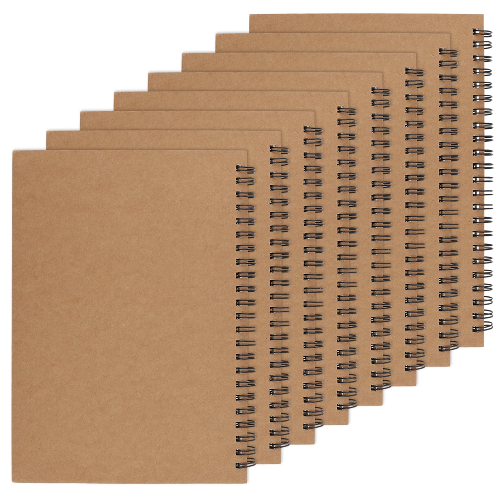 Lot 10 Carnets Croquis A5 ZEONHEI - Couverture Kraft 120 Pages Pour