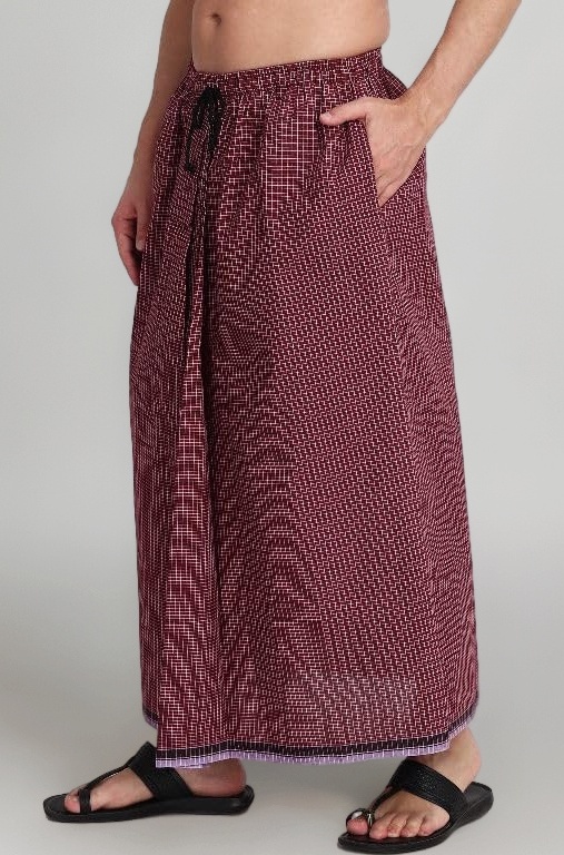 Elastic Premium Lungi with Dual Packet Pack of 1
