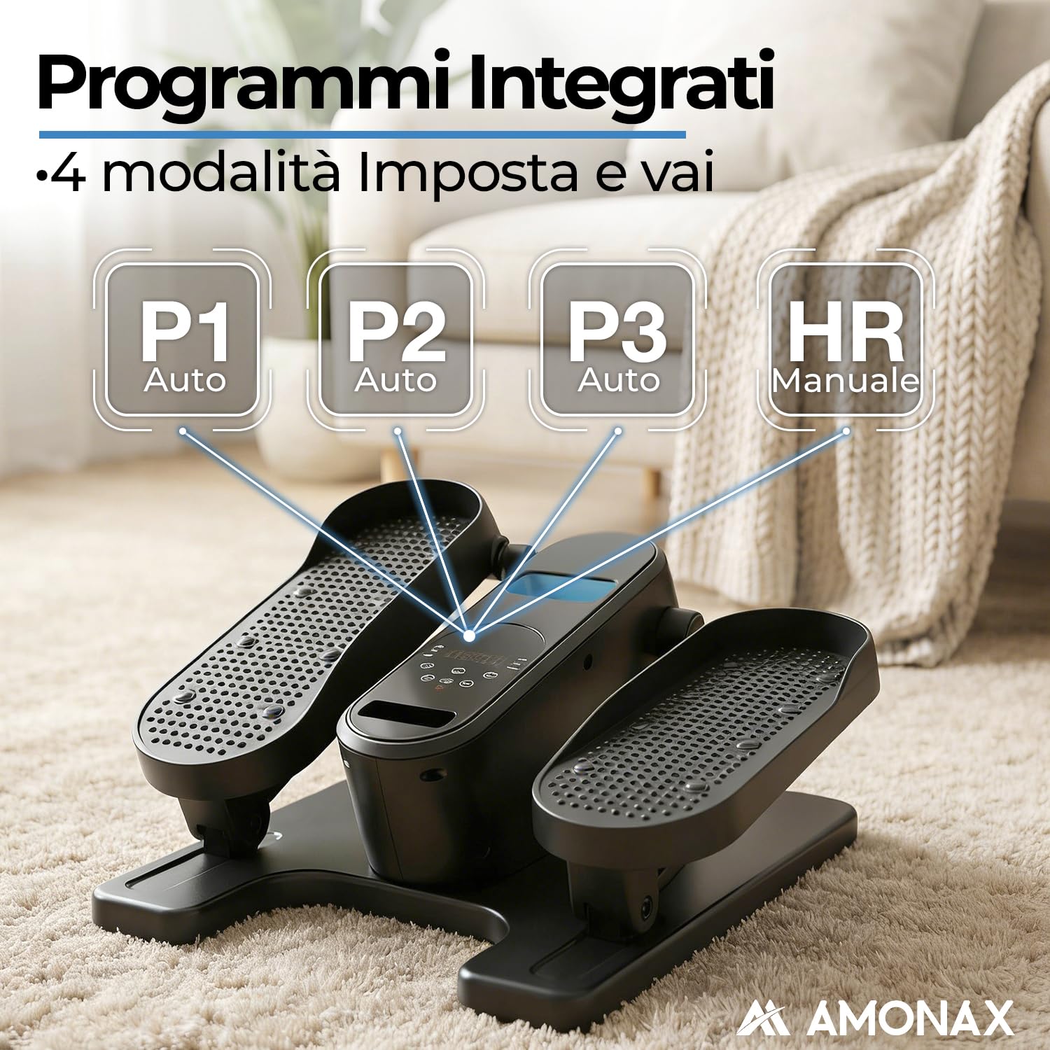Amonax Motorizzato Macchina Ellittica, Ellittica Da Casa Seduta, Pedaliera Elettrica per Riabilitazione, Cardio Cyclette Ellittica, Mini Cyclette Pedaliera Elettrica Pedaliera per Anziani