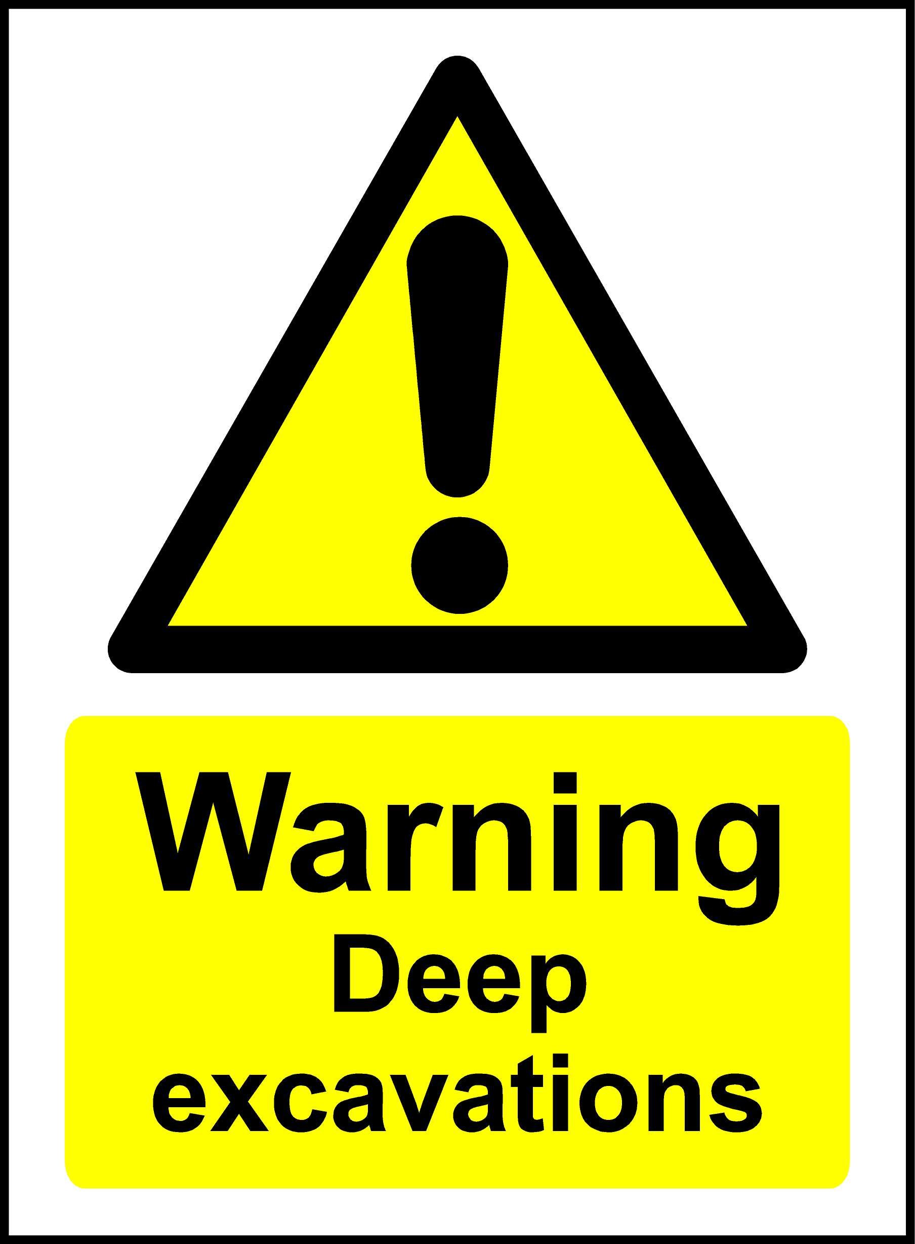 Essentials "Warning Construction Site Keep Out" Sign 400mm X 300mm - Screwfix