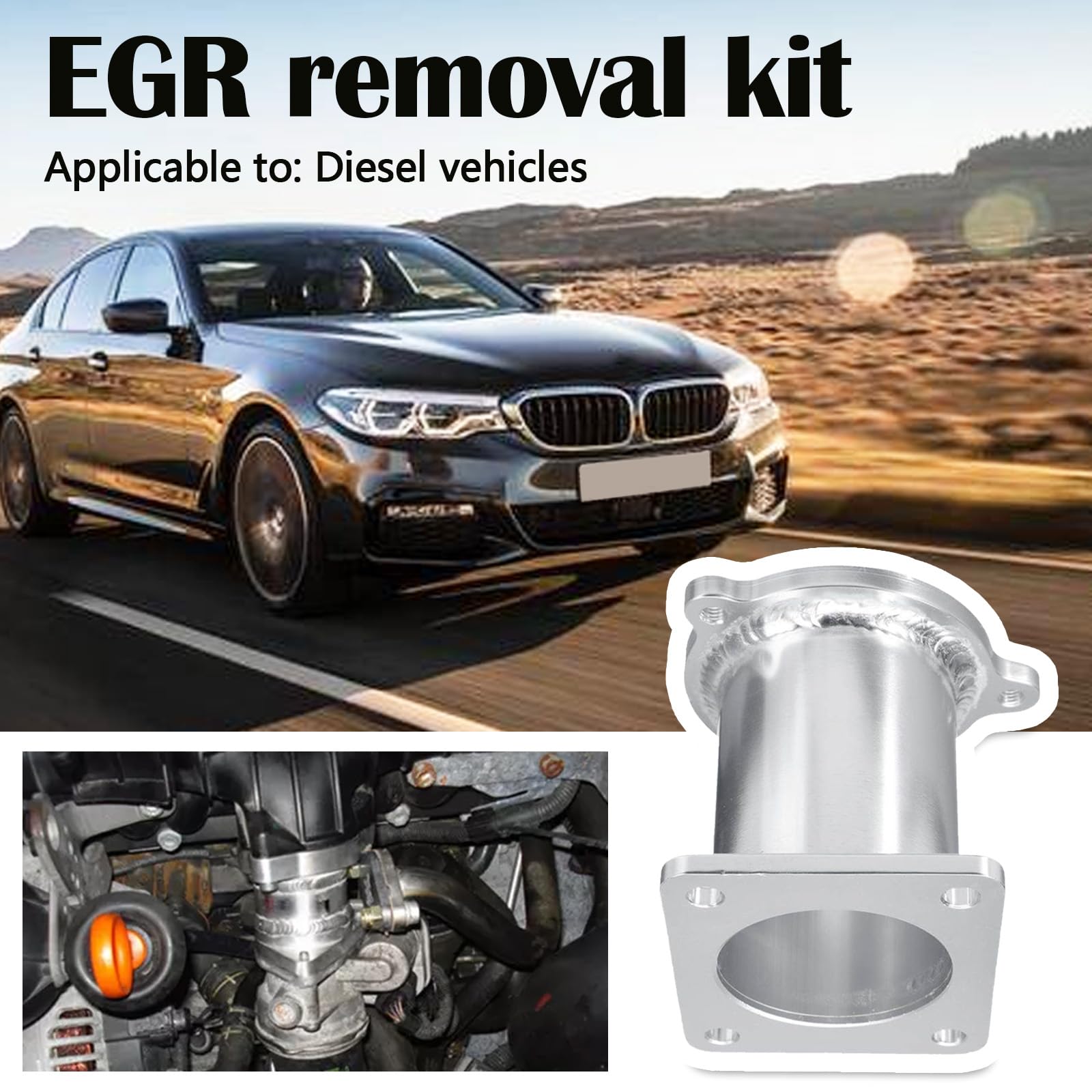 Kit Di Rimozione Valvola EGR E Eliminazione Radiatore Per BMW M47n2 E M57n2 - Regolazione Tubo Sostitutivo Per E87 E90 E92 E93 E60 OEM 11717804381, 11717792077