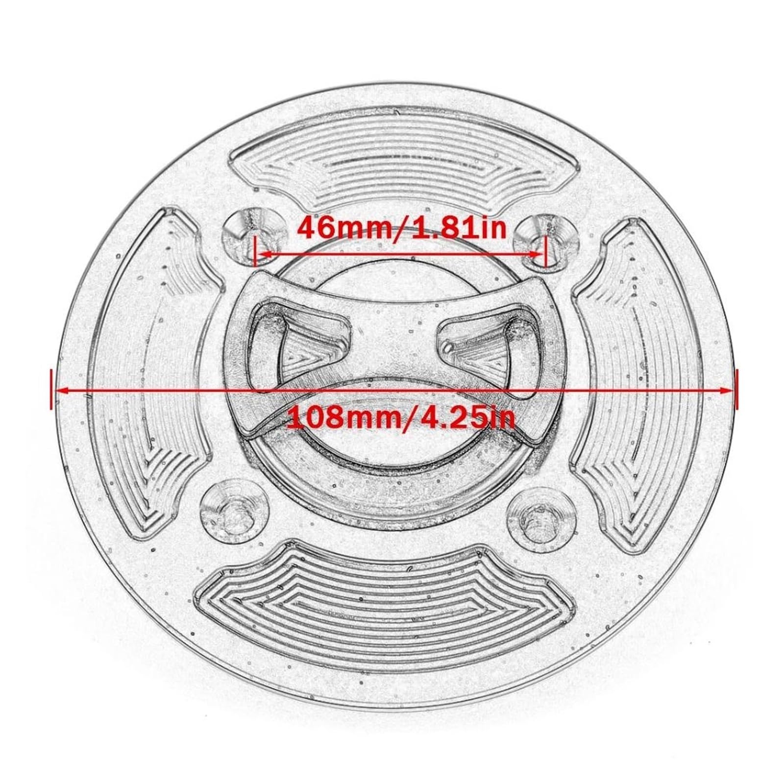 Generic Tapa De Tapa De Tanque Combustible Liberación Rápida Para Aprilia Para RSV4 R Factory APRC Para Tuono V4R Para Caponord 1200 RSV1000(Plata)