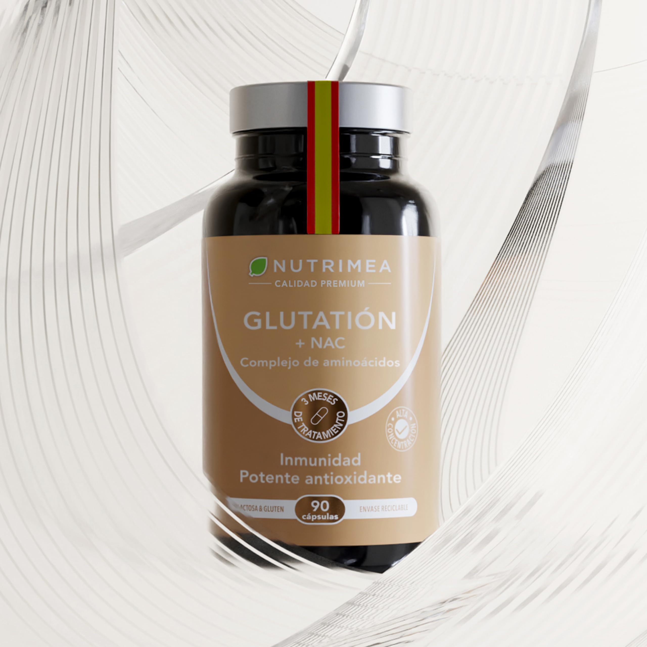 glutathione reduced in spain 98% | High Absorption | 90 Vegan Capsules | NAC, Selenium & Vitamin C | Powerful Antioxidant, Detox & Anti-Aging | Immune Support & Luminous Skin Quantity:3boxes each Nutrivein Liposomal Glutathione Supplement DARK SPOT BODY CARE Microcrystalline Cellulose