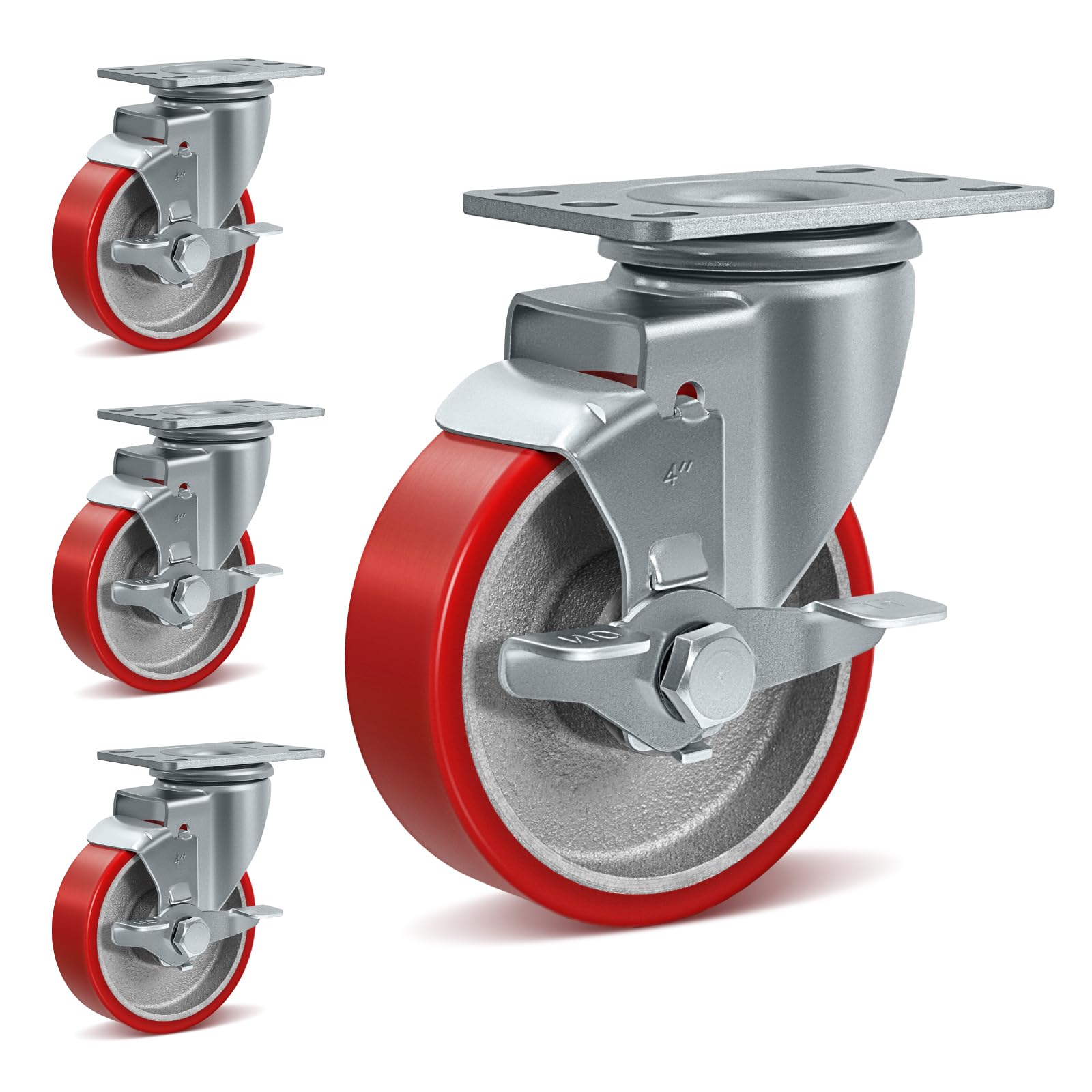 Heavy Duty Industrial Casters - 1800 lb Capacity -10 Heavy Duty Industrial Casters - 1800 lb Capacity -10