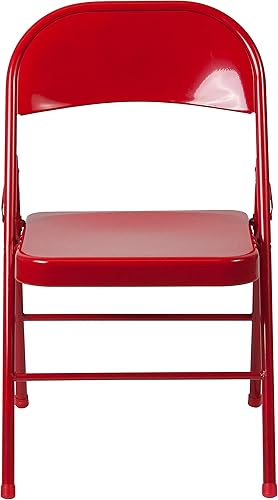 Miniatura 63 de Flash Furniture Paquete de 4 sillas plegables de metal gris con doble refuerzo de la serie HERCULES Gris,Beige,Negro -,Rojo -