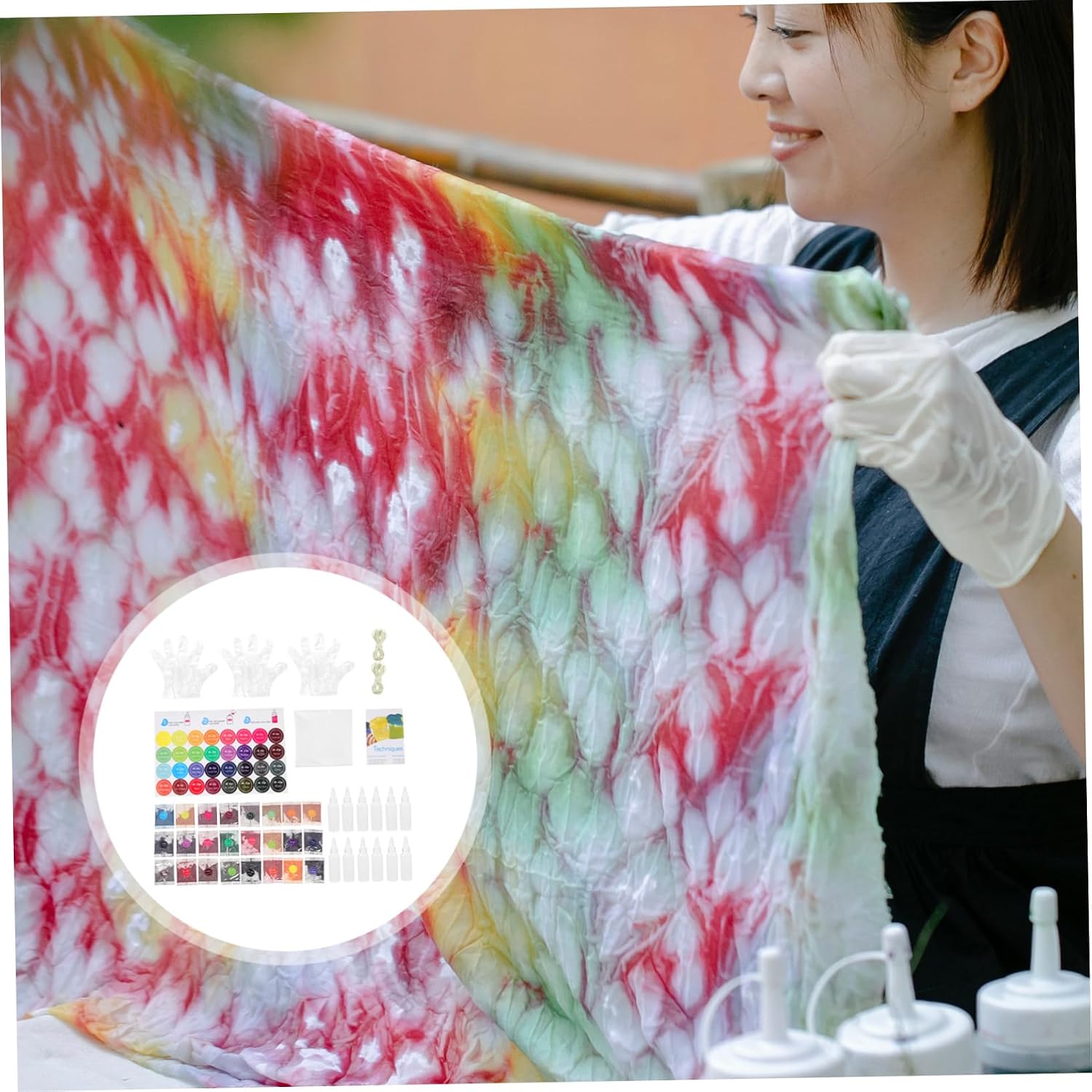 Housoutil 1 Set Colors Tie Dye Powder Safe DIY Craft Kits for Adults for Parties and Halloween Dyeing Supplies Each Create Custom Colors