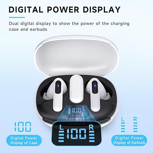 Miniatura 7 de RYR Auriculares inalámbricos para juegos, 20 ms de baja latencia, auriculares para juegos con micrófono con cancelación de ruido, 2.4 GHz