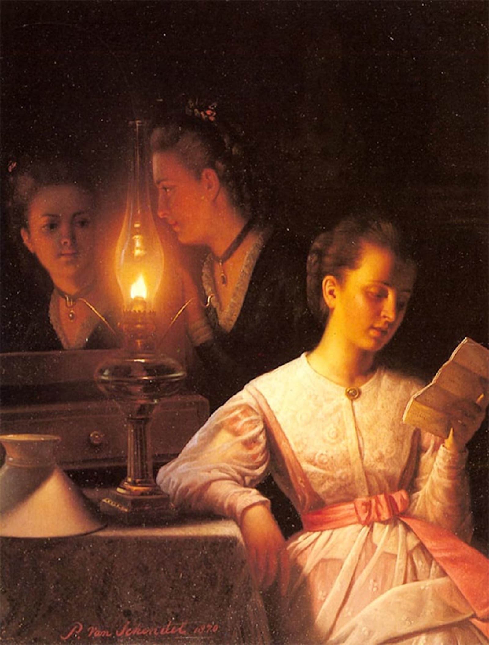 SERENDIPITP Aesthetic Poster Photo Wall Print Retro Picture the Letter by Petrus Van Schendel Modern Wall Artwork for Home Decor 60x90cm