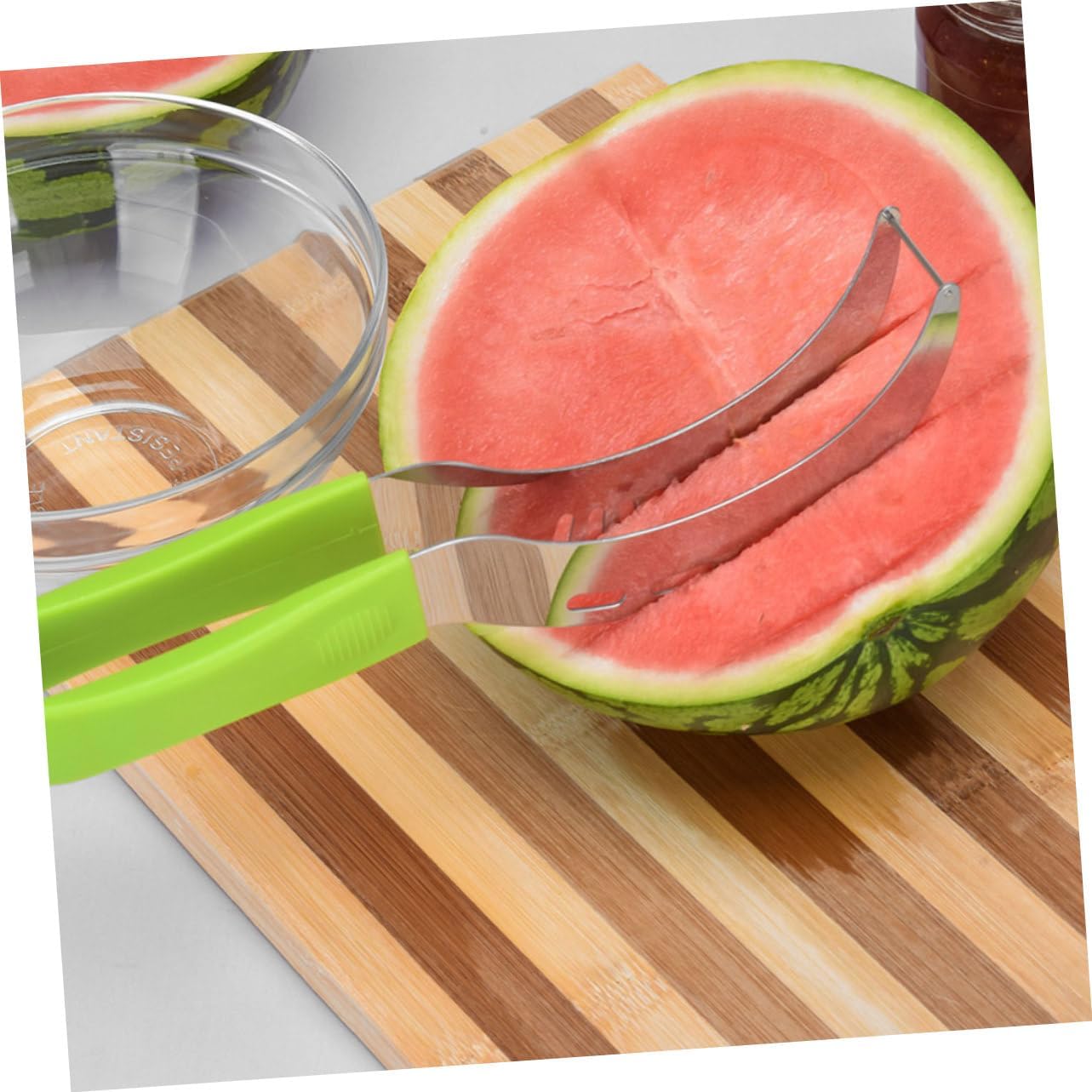 MAGICLULU 2pcs Stainless Steel Watermelon Slicer Cutter for Fruit Cubes