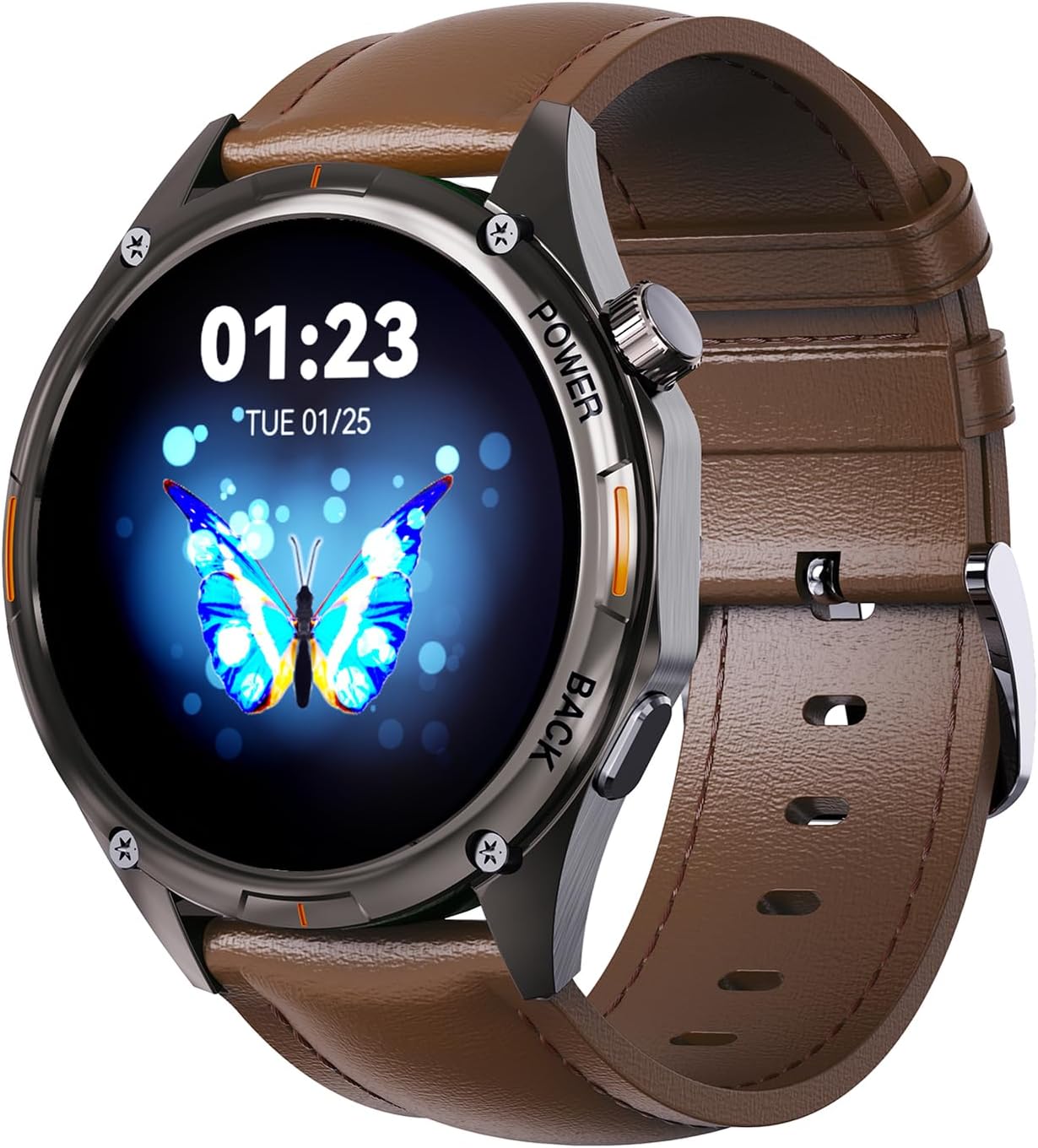 Military Smart Watch for Men Fitness Watch with Multiple Sport Modes Pedometer Calorie Heart Rate Monitor Sleep Monitor IP68 Waterproof Flashlight for Android iOS