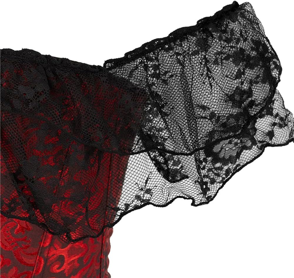 Corset Top for Women Renaissance Steampunk Bustier Top Sexy Lace Up Corset Top Festival Pirate Halloween Costume