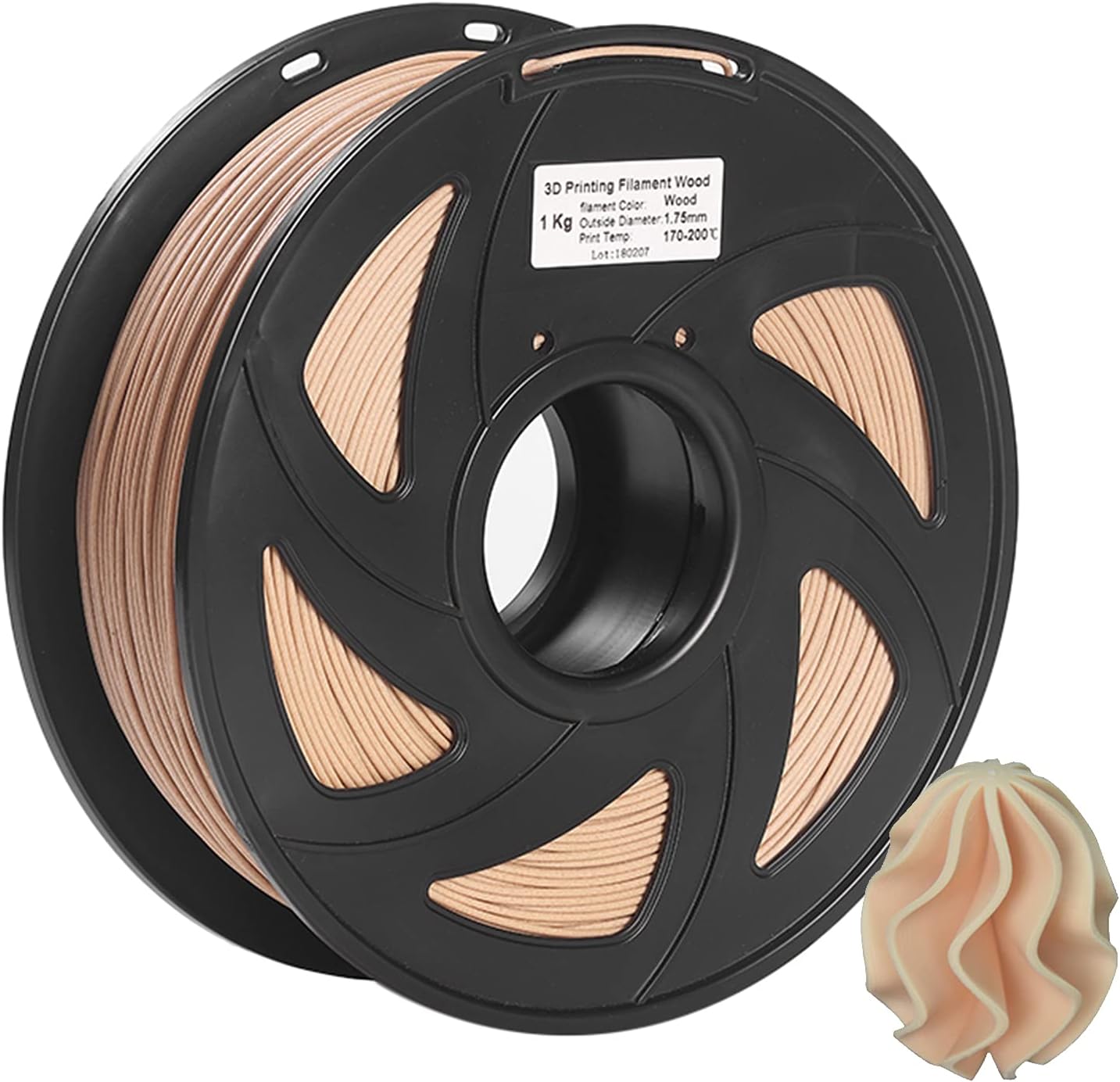 3D Printer Filament Wood + PLA 1.75mm 1kg Spool Dimensional Accuracy +/- 0.02mm