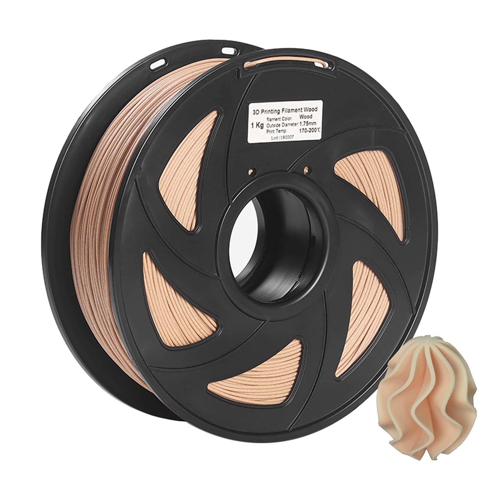 3D Printer Filament Wood + PLA 1.75mm 1kg Spool Dimensional Accuracy +/- 0.02mm