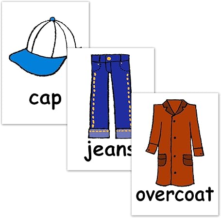 Amazon Co Jp フラッシュカード 身につける物 A４サイズ ラミネート加工 英語カード Com Flashcards English Word Cards Clothes And Things To Wear Size Laminated おもちゃ